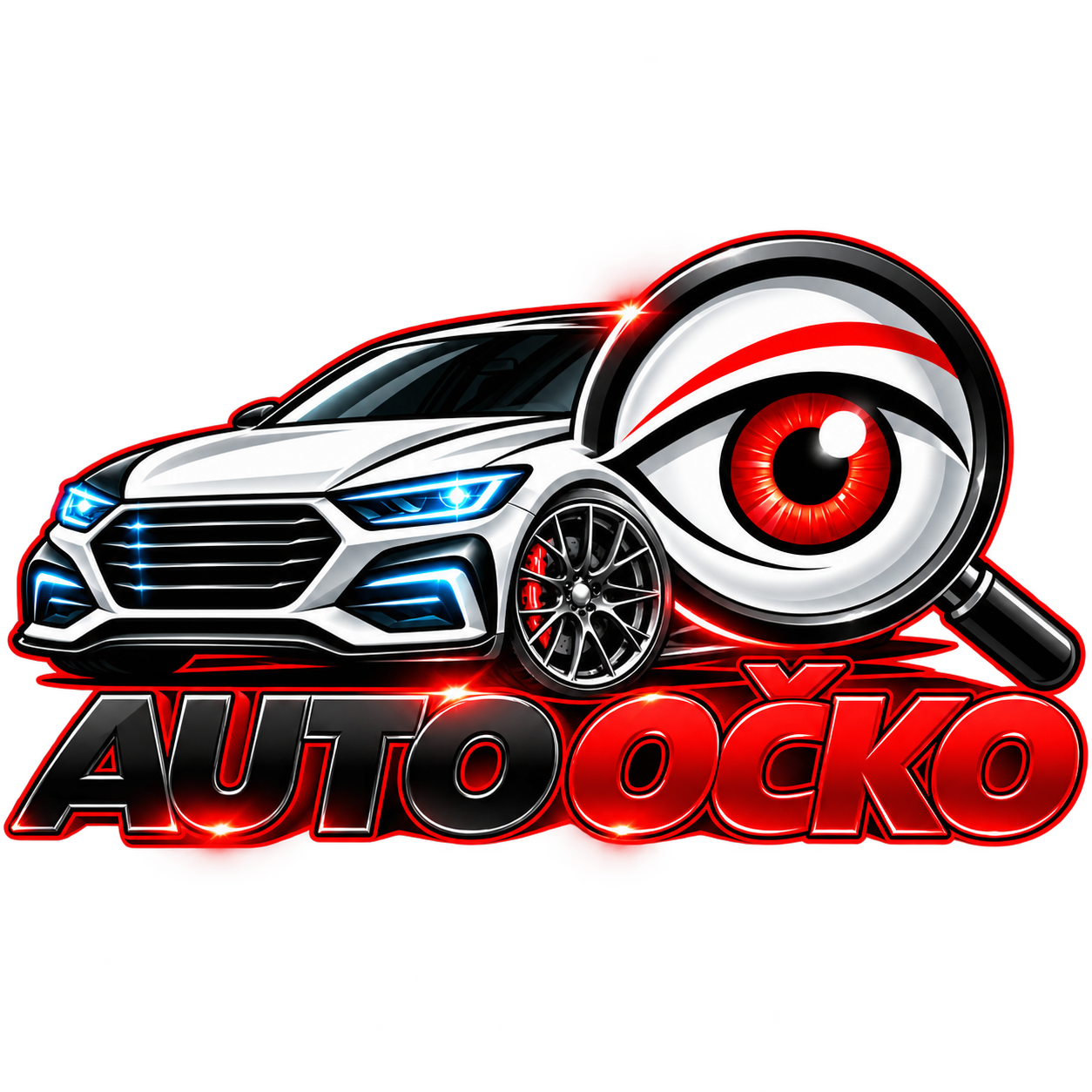 AUTO OČKO – auto s lupou a červeným okom